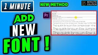 How to add fonts in premiere pro 2024 | Import fonts