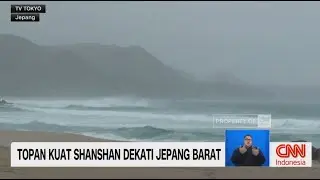 Topan Kuat Shanshan Dekati Jepang Barat