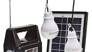 Kit Painel Solar e Bateria 3 Bulbo Led + Radio Usb Mp3 | Energia Solar Shop