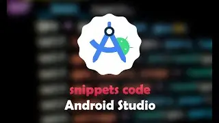 How to create Snippets in flutter using Android Studio