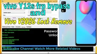 Vivo Y12s FRP Bypass Vivov2026 Google Lock Bypass | Vivo V2026 Lock Remove CM2 | gsm indus