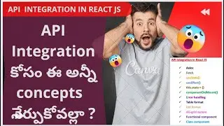 API Integration in React JS in Telugu | Required Concepts to do API Integration in React JS