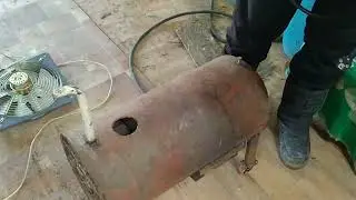 печка в гараж на газу