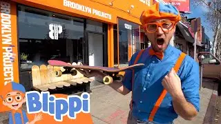 Blippi Learns To Skateboard with Shaun White! | Educational Videos for Kids