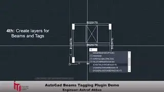 AutoCAD plugin Automatic Tagging for Beams - ITI BIM Automation Development Track