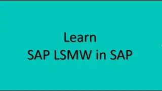 How to record LSMW in SAP