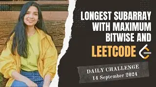 2419. Longest Subarray With Maximum Bitwise AND | Leetcode Daily (POTD) 14 Sep 2024 | Medium | Java