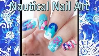 Nautical Nail Art / Морской дизайн ноггтей