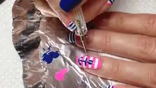 Nautical nails / морской дизайн для ногтей