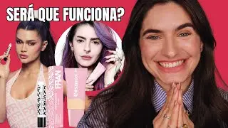 SÓ USEI PRODUTOS ROOOOSA - corretivo fran, base karen, pó solto rosa...