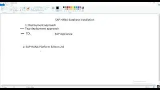 HANA database installation part 1   deployment approach SAP Appliance and TDI & PAM