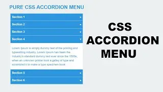 How to make accordion menus using HTML and CSS