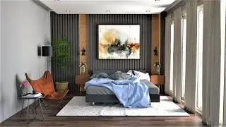 How to make Simple Bedroom in Sketchup using V-Ray Render.