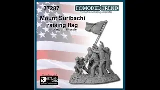 Mount Suribachi Raising Flag 1:35 Scale By FC Model Trend 37287