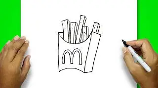 How to draw McDonald's french fries | SO EASY | French Fries Drawing