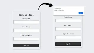 JavaScript validates sign up form