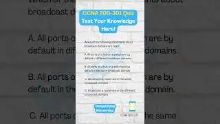 CCNA Quiz 117:Broadcast domains #ccnacertification #ccnaroutingandswitching #ccna #cisco