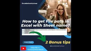 How to get File path with Sheet name in Excel ?