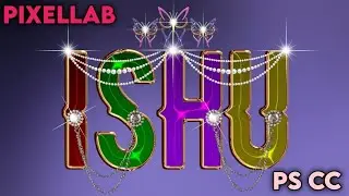 How to make new glass Font editing by using pixlab and ps cc on Android phone