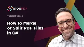 How to Merge or Split PDF Files in C# | IronPDF Tutorial