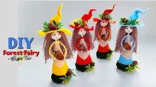 ЛЕСНАЯ ВЕДЬМОЧКА 😍 Замечательная идея из фетра и пряжи 🌺Попробуйте, у вас получится😍 Осенние поделки
