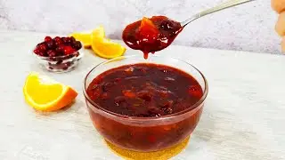Пряный КОНФИТЮР клюква-апельсин / Простой рецепт начинки для новогоднего торта