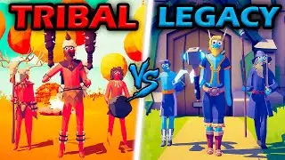 TRIBAL WARRIORS vs LEGACY KINGDOM - Totally Accurate Battle Simulator | TABS