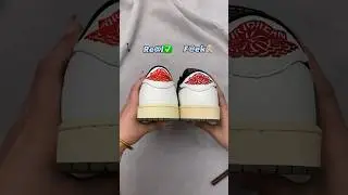 Real Vs Fake Travis Scott Olive Jordan 1 Low #sneakerhead  #sneakers #viral