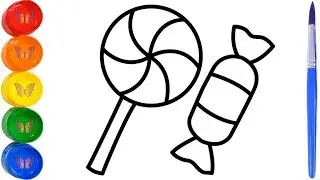 How to draw sweet candies for kids