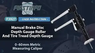 FIRSTINFO F3927 Manual Auto Brake Disc Depth Gauge Ruller