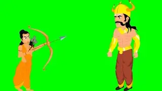 Dussehra Special Cartoon Character Animation/Ravan Green Screen/Ram Green Screen