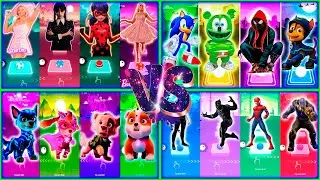 Tiles Hop EDM Rush: Baby Shark vs Gummy Bear vs Crazy Frog vs Paw Patrol vs Skibidi Toilet vs Bluey