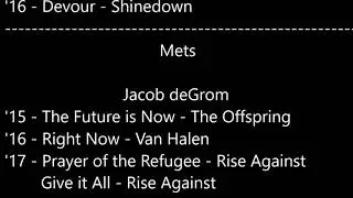 Astros, Mets, Rangers Highlight Songs (MVPFLF)