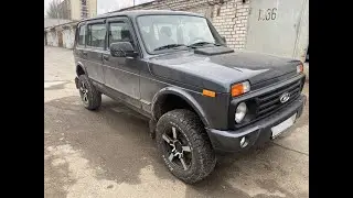Обзор! Нива 2131 с бамперами урбан лифт кузов-балка 60мм, обварка моста верхняя