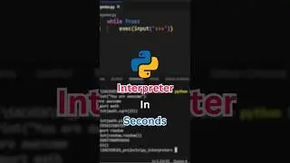 Python interpreter in just 2 lines of code... 