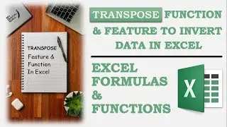 #shorts | TRANSPOSE Feature & Function to Invert Data in Excel