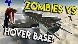 HOVER BASE VS ZOMBIE APOCALYPSE BATTLE! - Garry's Mod Gameplay - Gmod Hover Base Building