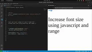 Increase font size using range input and javascript #javascript #css #dkcoder