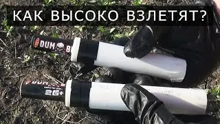 Мощная петарда с ракетным движком. На сколько высоко улетит?