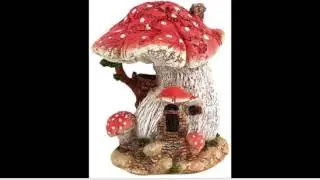 Top Collection Miniature Fairy Garden and Terrarium Red Mushroom Fairy House