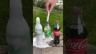 Coca Cola, Fanta,Sprite und Mentos |  Experiment #Shorts