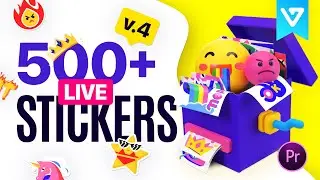 Live Stickers Library V4 | Template for Adobe Premiere Pro | 500+ elements