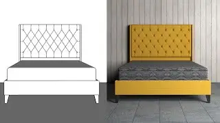 modeling bed with sketchup