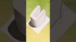 Dibuja la letra U en 3D🔷️