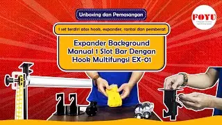 Unboxing dan Pemasangan Expander Background Isi 1 Slot dengan Hook Multifungsi EX-01 (Bisa Outdoor)