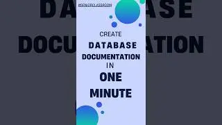 Create database documentation in one minute! 