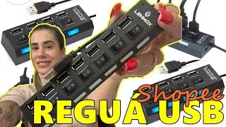 COMPREI REGUÁ USB DA SHOPEE - COMPRAS SHOPEE