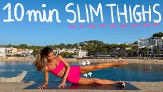 10MIN slim thigh pilates workout // tone & lengthen your legs with no equipment