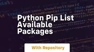 python pip list available packages