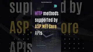 HTTP methods supported by ASP. Net Core APIs